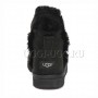 Женские мини угги черные UGG Classic Mini Fluff High-Low Black